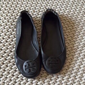 Tory Burch Black Slip-On Flats